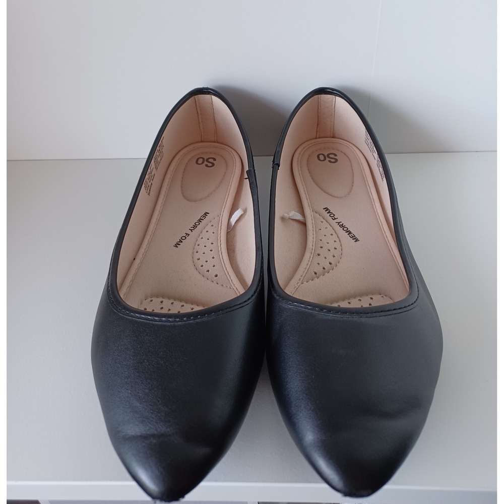 Women's Size 10 Black SO Flat Shoes Fashion Accessories